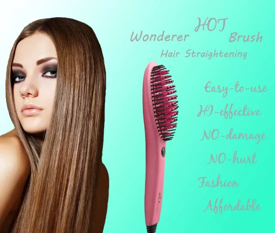 Wonderer Straightener Hair Electric Ceramic Brush