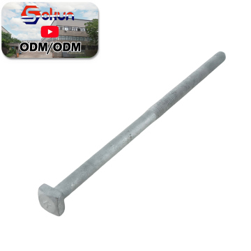 High-Quality M12 x 80mm Silver Finish Cable Suspension Bolt for CNC Machines and Display Installations - Grade 4.8