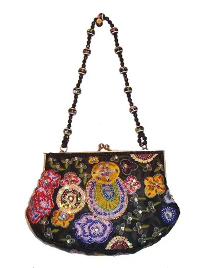 fashion embroidery clutch purse