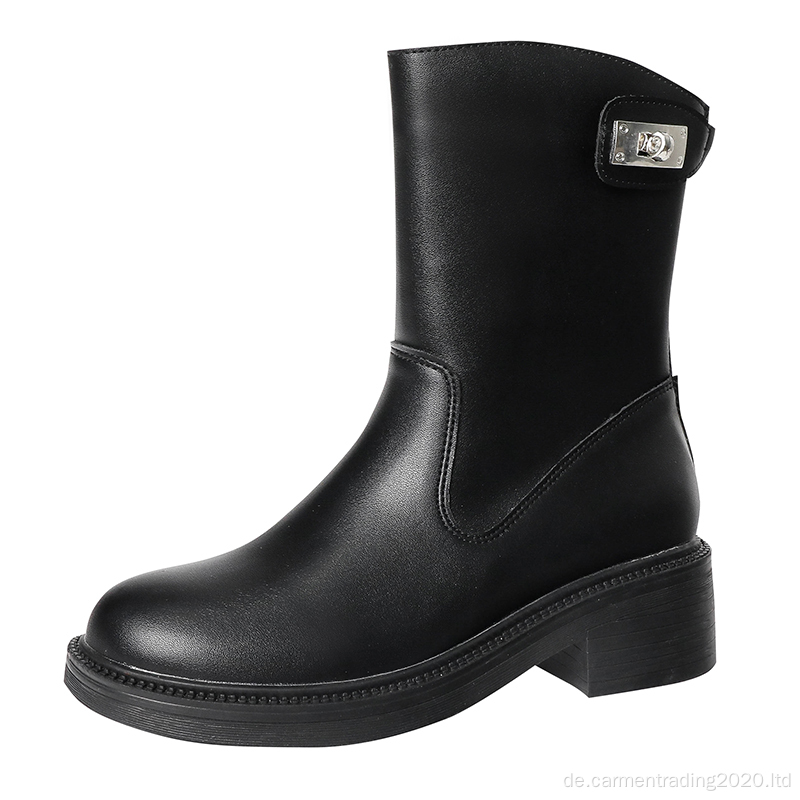 2021 wasserdichte klassische Stiefeletten aus Leder Damenstiefel