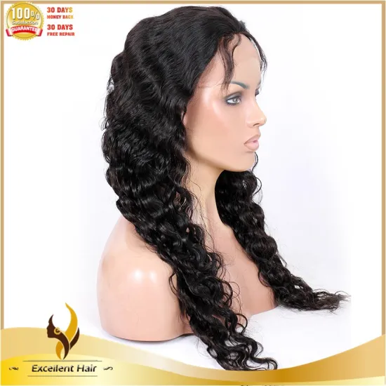 Aliexpress hair brazilian hair full lace wigs glueless with silk top baby hair
