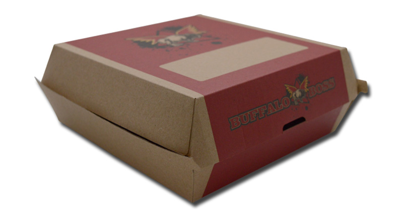 Reasonable Price Disposable Kraft Paper Burger Box