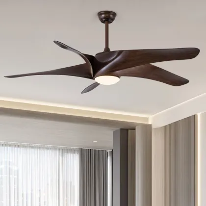 Modern Big Ceiling Fan with Light and Remote Control