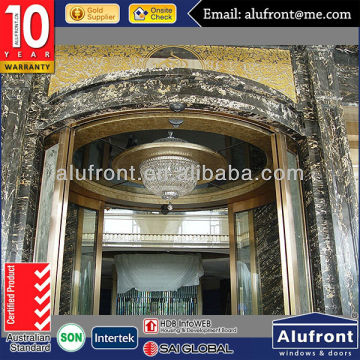Automatic sensor revolving door for hotel building