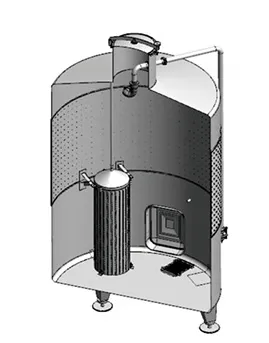 Cooling Jacket Wine Fermentation Tank for Red Winemaking