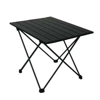 Portable Lightweight Aluminum Steel Camping Table with Carry Bag for Outdoor Leisure and Picnics