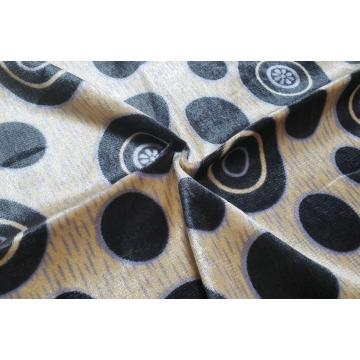 Tissu de canapé à revêtement imprimé en velours tricoté