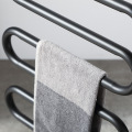 Multi-bend non-wrinkle towel heating rack