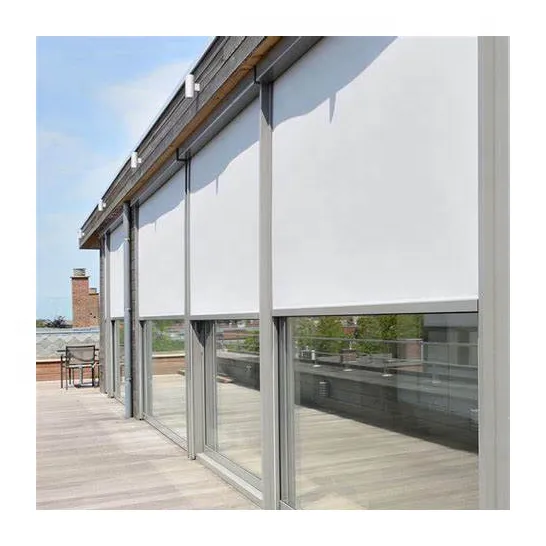 16OZ Outdoor Vinyl Blackout Roller Shades: Ultimate Light Blocker for Enhanced Privacy and Comfort