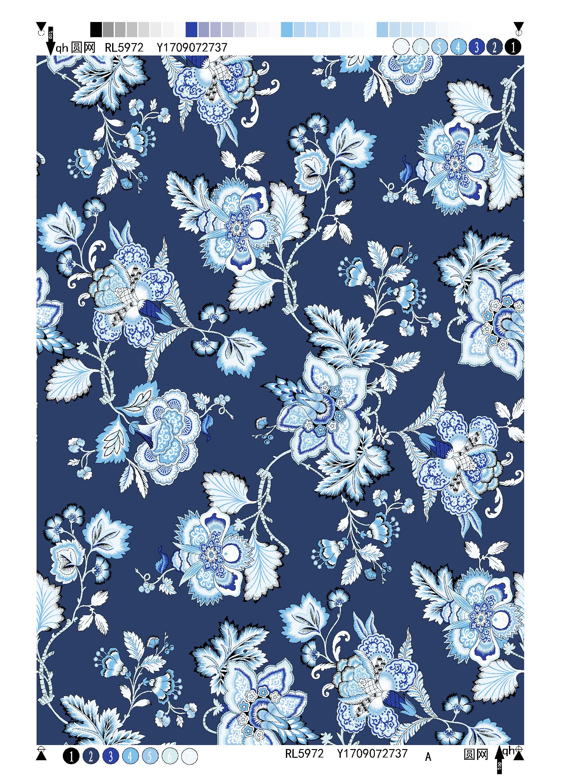 Polyester Bubble Crepe Printing Fabric Ethnic Flower