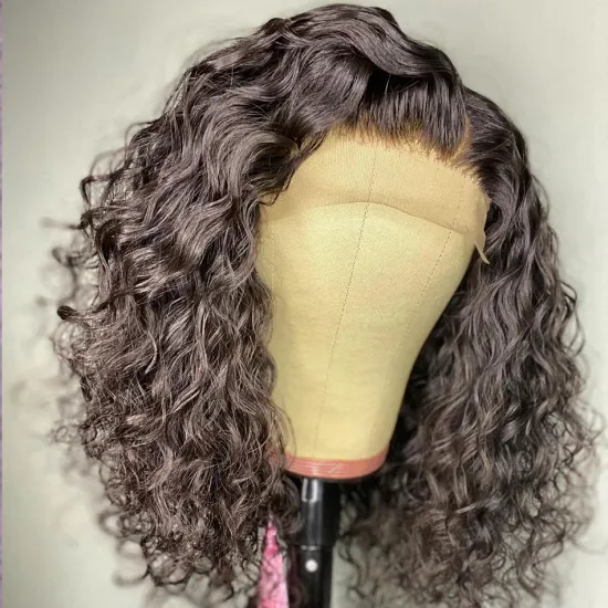 Wholesale Bob Wig Short Raw Brazilian Virgin Deep Wave Human Hair Hd Full Lace Front Wig Curly Natural Human Hair Bob Wig Vendor