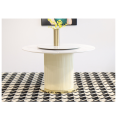 Modern Simple Marble Table With Rotary Table