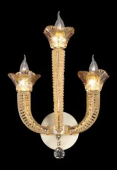 modern 3-light candle indoor wall lighting crystal wall lamp