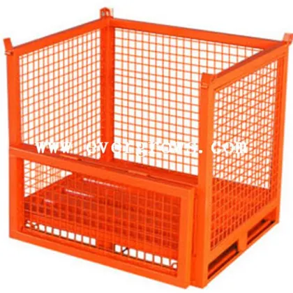 Stackable Industrial Steel Folding Turnover Pallet Box
