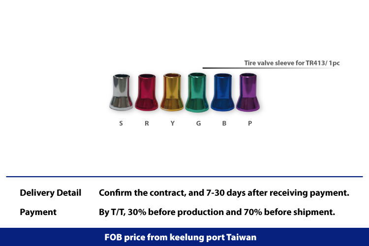 TR413 of Short tire valve sleeve in different colors