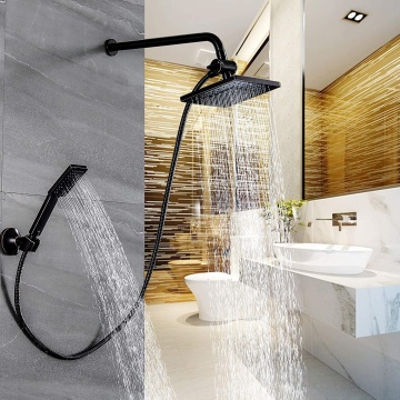 Bronze Rain Shower Head with Handheld Sprayer and Wall Mount Bracket