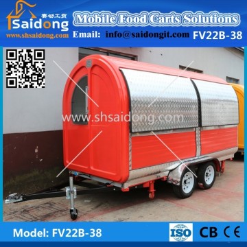 Big wheels Big service windows BBQ trailers food truck fast food van hot dog van design