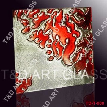 Textured casting slumped glass