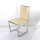 modern läder matsal stol i rostfritt stål ben ram