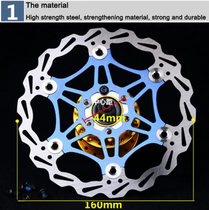 Bicycle Hydraulic Brake Pad MTB Floating Disc Brake Rotor 160mm Ultralight 83g Alloy Bicycle 6"Float Rotors brake Bicycle parts