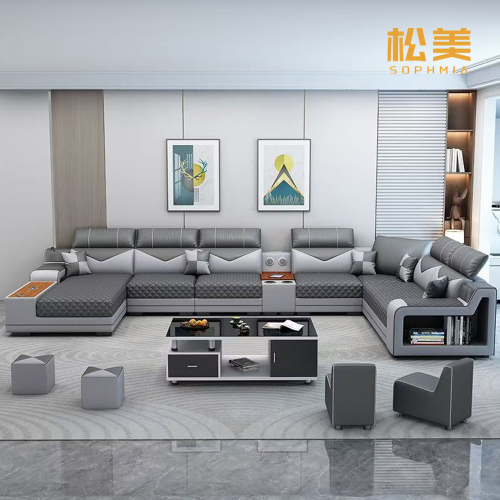 Многофункциональный U-образный модульный диван