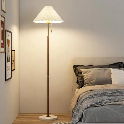 Retro Classic Wood Grain Floor Lamp
