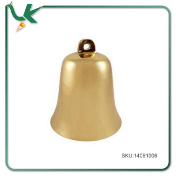 10Inch Polished Brass Ridged Wall Bell
