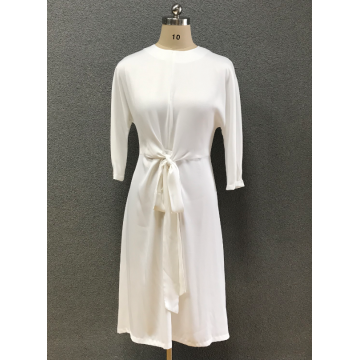 women's white elegant dress