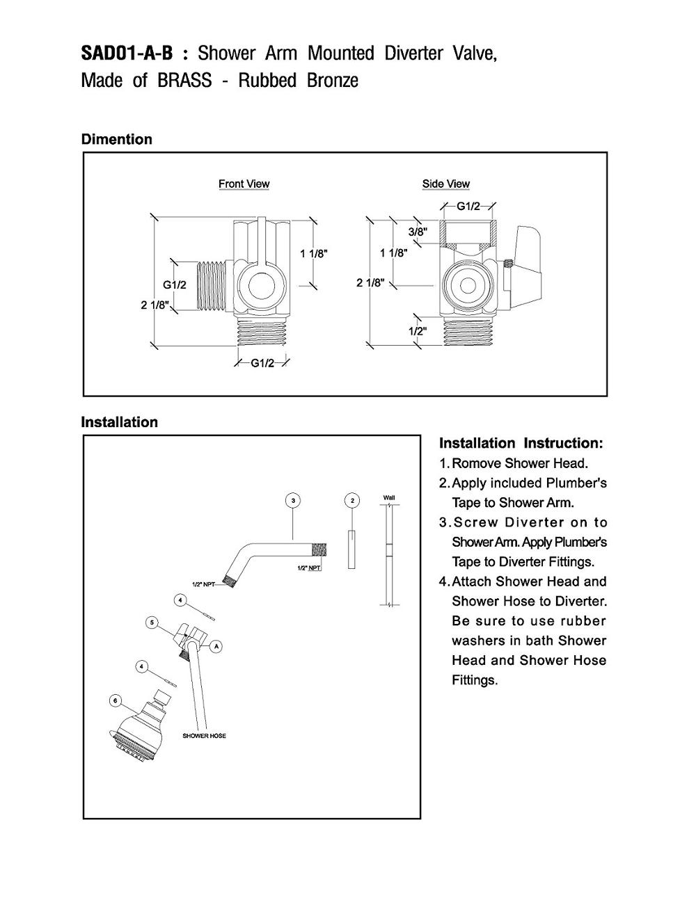 Válvula de control de flujo de agua en el baño