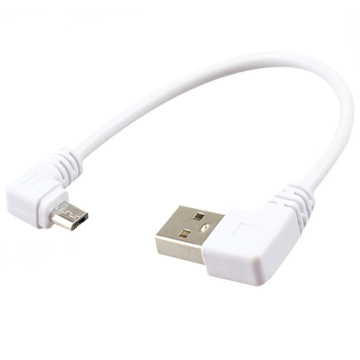 Witte kleur schuine micro USB -kabel voor luidspreker