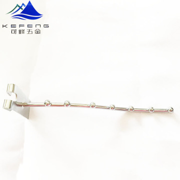 Supermarket Metal Mesh Wire Waterfall Grid Wall Silver Hook 250mm (10\")