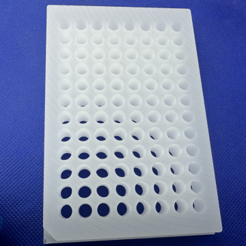 Sterilizable 96 Well Custom Enzyme Tag Plate with Removable Flat Bottom for Microscopy