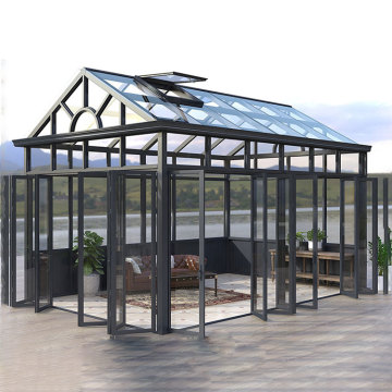 Modern Sliding Sunroom for European Villas: Steel Structure with Flat Roof