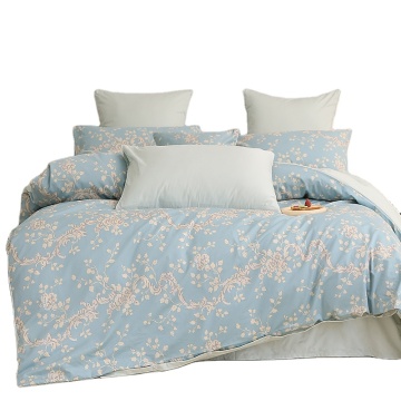 300T 100% Egyptian Cotton Floral Quilt Cover Set - Home & Hotel Bedding