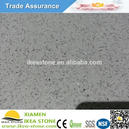 Crystal Quartz Stone Sparkle Grey Hanstone Slab