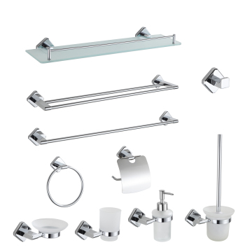Modern Zinc Alloy Bathroom Hardware Accessories Set - Wall Mounted Simple Design