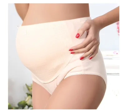 Adjustable High Waist Pregnant Womens's Cotton Underwear/maternity Shorts