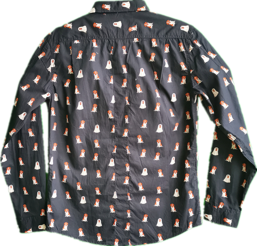 Cotton Dogs Print Long Sleeve Shirt