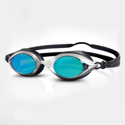 Professional Anti-Fog Mirrored Blue Lens Racing Swimming Goggles