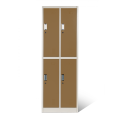 4 Locker Storage Cabinet with Shelves Brown