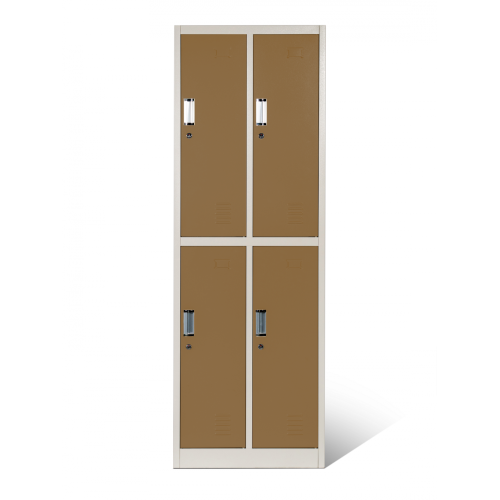 4 Locker-Speicherschrank mit Braunbraun