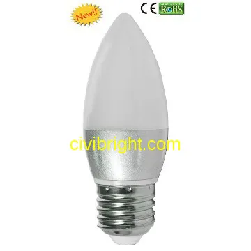 2014 NEW! 5W LED C37 Candle Bulb E14/E27