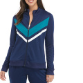 Jaqueta de corrida com blocagem colorida feminina de alta qualidade para venda