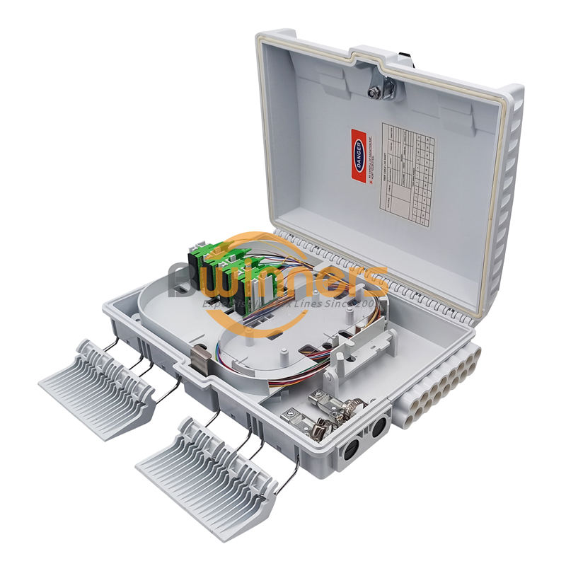 กล่องแยกไฟเบอร์ 1 × 16 plc splitter whiite