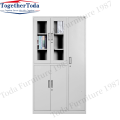 Metal Case Cabinet Glass Door with Five Doors