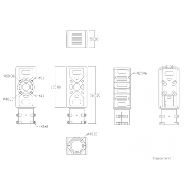 40mm Dual Alloy Motor Mount Holder X8