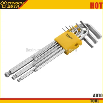 extra long type 9pcs ball point hex key wrench