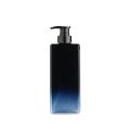 Black square shape plastic petg 500ml shampoo hotel