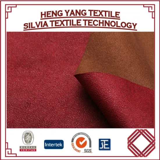 2015 new design hot sell polyester heavy weight double layers suede sofa fabric