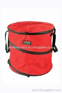 Red Garden Clean Leaf Bag With Cover. 